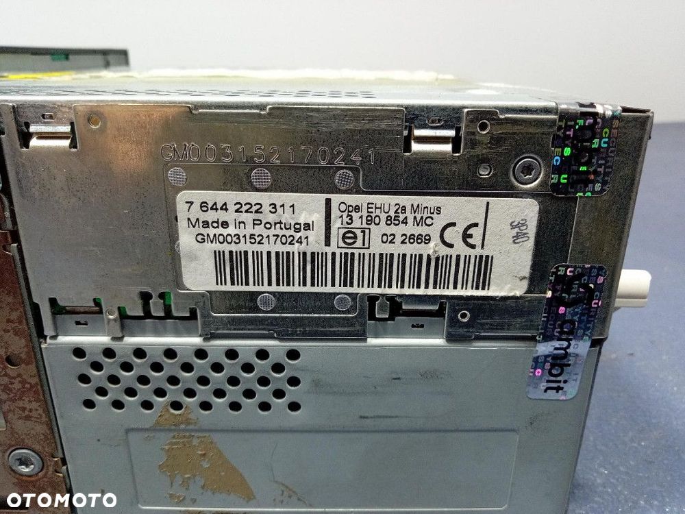 OPEL MERIVA A ASTRA H RADIO CD FABRYCZNE OEM CD30 13190854 - 3