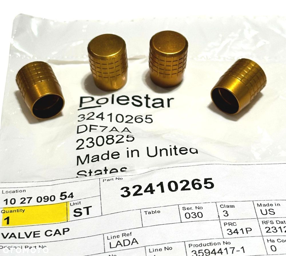 VOLVO S60 V60 XC60 XC40 1, 2 zlote kapturki nakretki na wentyle OE - 3