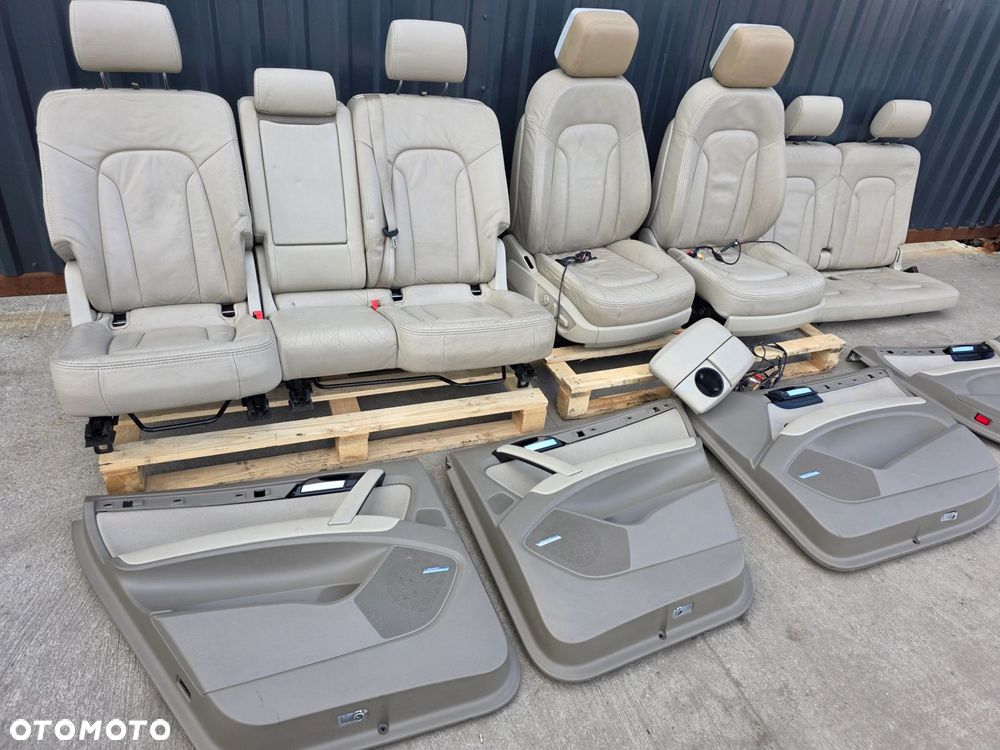 FOTEL FOTELE AUDI Q7 4L 7 OSÓB SKÓRA PODGRZEWANE MONITORY BOSE KOMPLET ! - 15