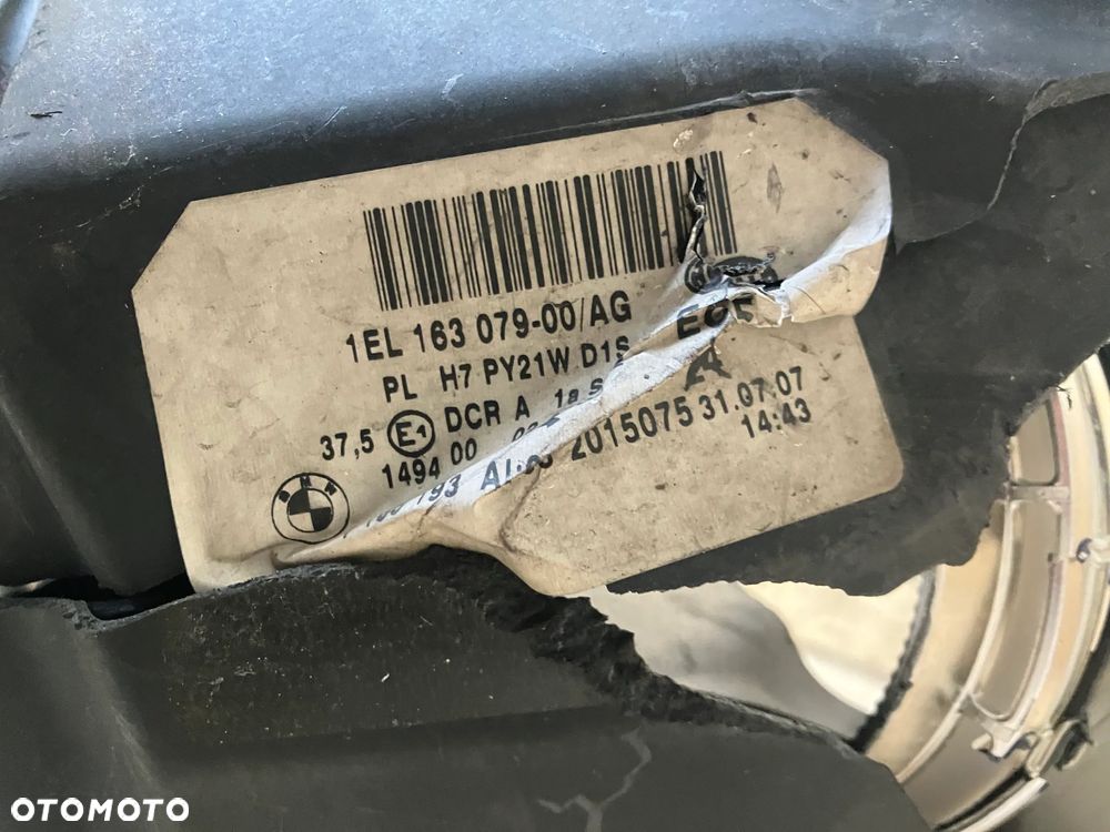 LAMPA PRZÓD BMW E60 E61 XENON WIĄZKA OBUDOWA PALNIK 7160193 ODBŁYŚNIK SOCZEWKA STARTER ZAPŁONNIK D1S INSTALACJA KABLE LAMPY RINGI - 9