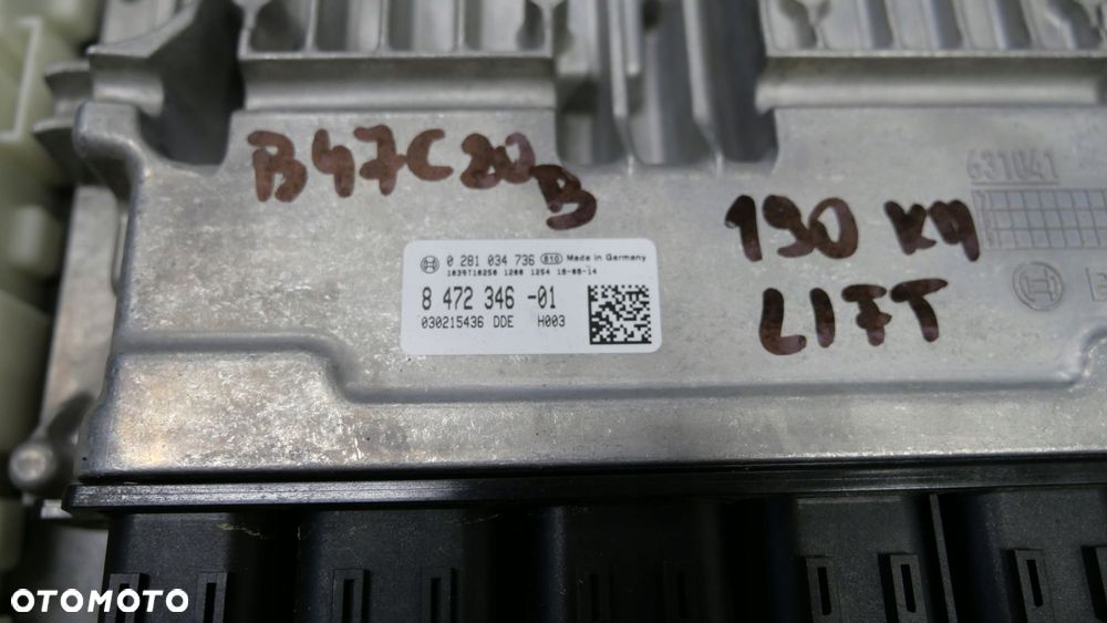 bmw f48 f39 komputer sterownik silnika dde b47c20b 8472346 zestaw startowy - 2