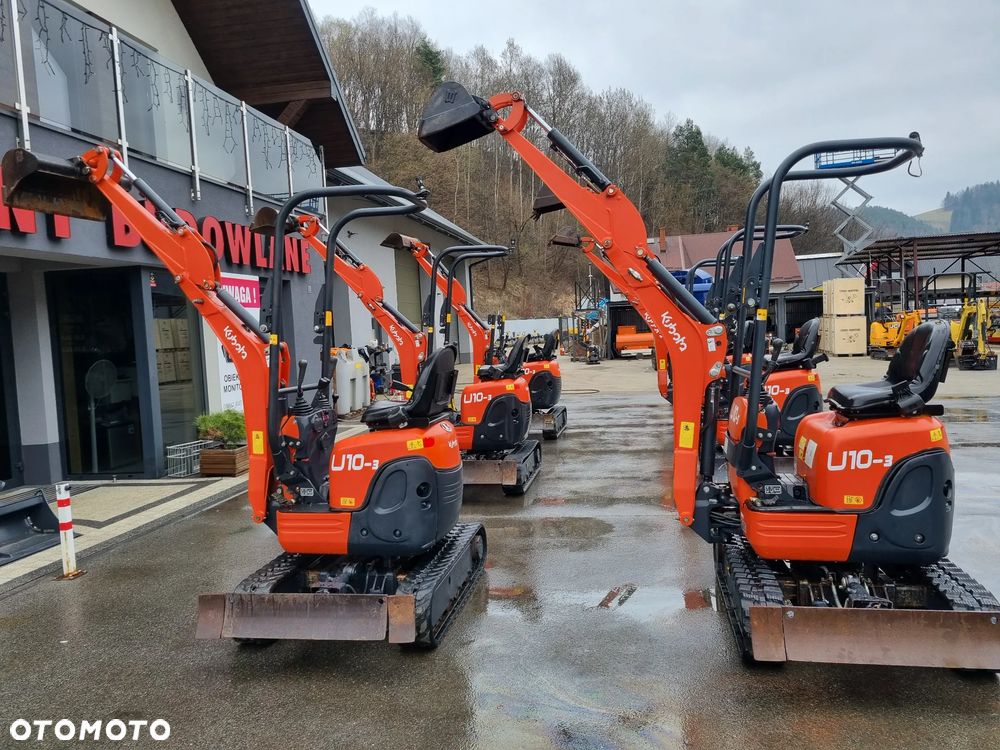 Kubota U10 Minikoparka Japońska 1.1tony. HURT! z Norwegii każda sztuka IGŁA! Zero śladów zużycia ładny stan gąsienic. Rok od 2015 do 2019. Jedna cena! Silnik 3 cylindry. Minikoparki sprowadzone z Norwegii. Rozsuwane Podwozia. Szybka Wolna jazda. Wyjscia dodatkowe na młot lub wiertnice. Serwisowane w DEKRA. Okazja do wyczerpania zapasów!  Zero luzów czy wycieków. Maszyny Pochodzą z dużej szkółki roślinnej. Potężna moc. Wersja Norweska - 6