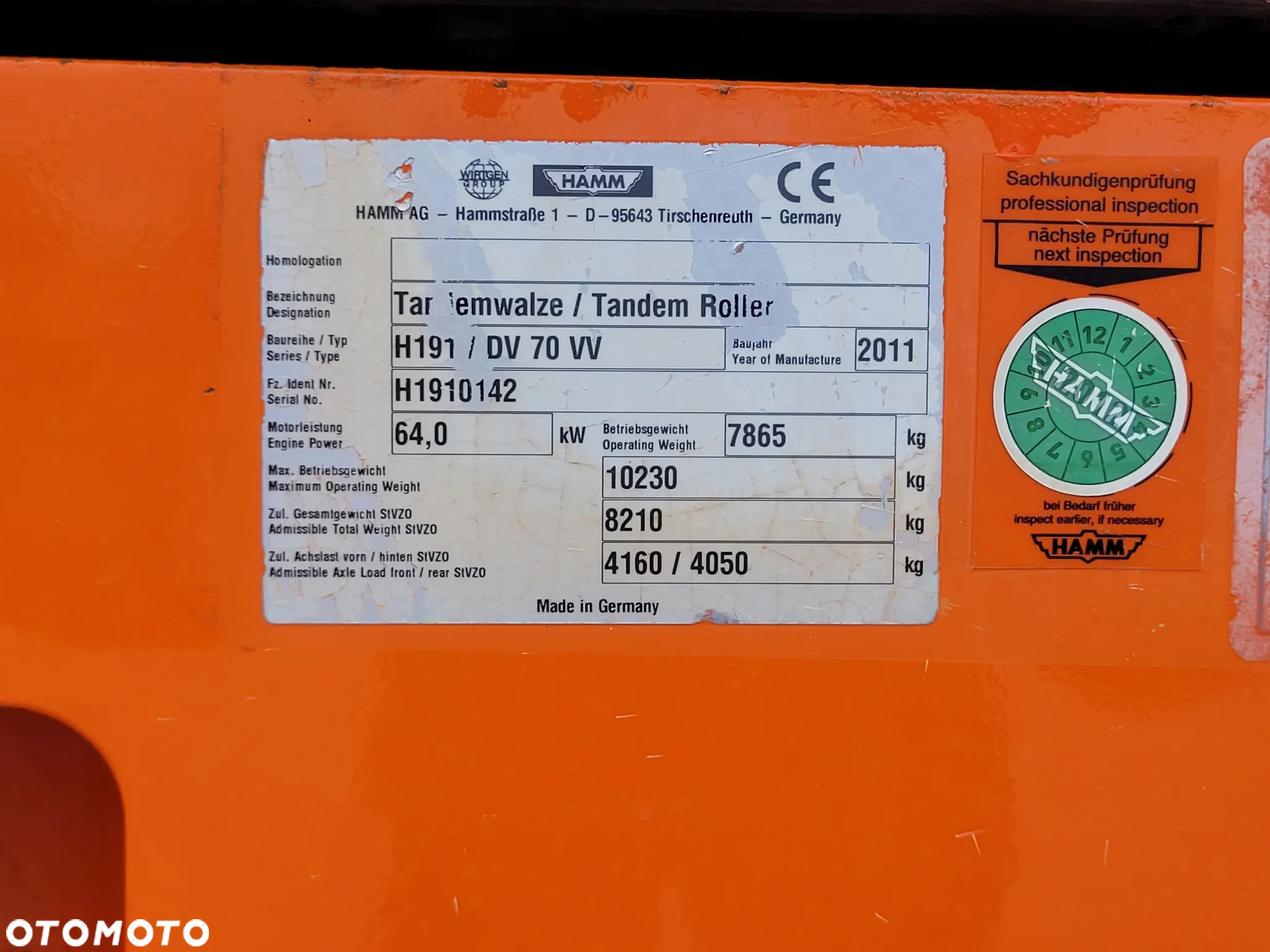 Hamm DV 70 VV - 20