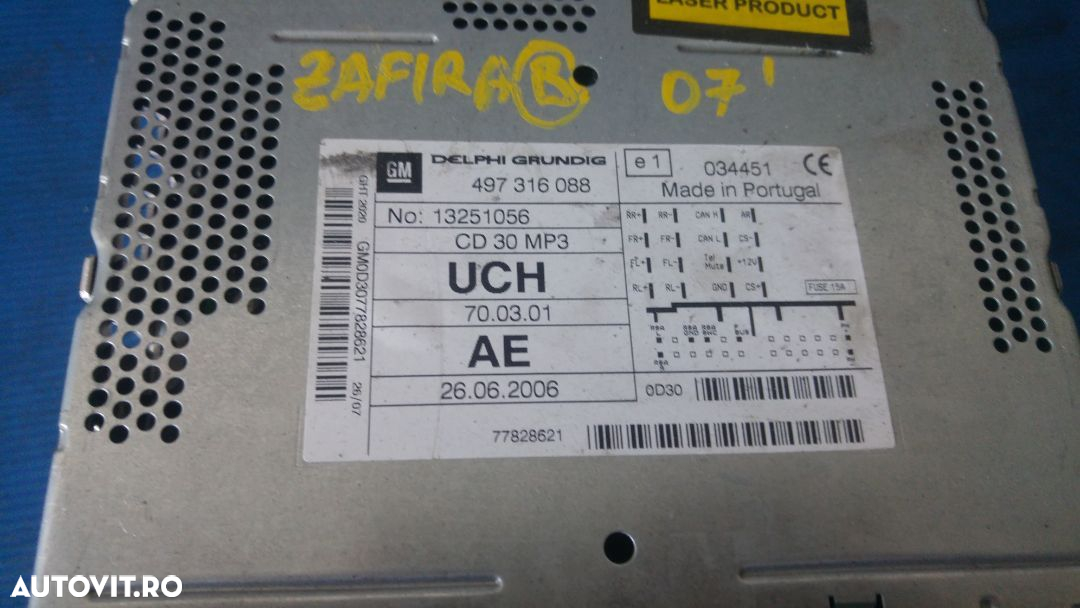 radio cd opel zafira b 497316088 - 3
