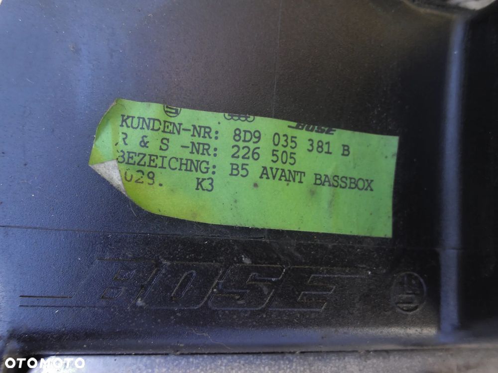 AUDI A4 B5 AVANT KOMBI SUBWOOFER GŁOŚNIK BOSE 8D9035381B - 5