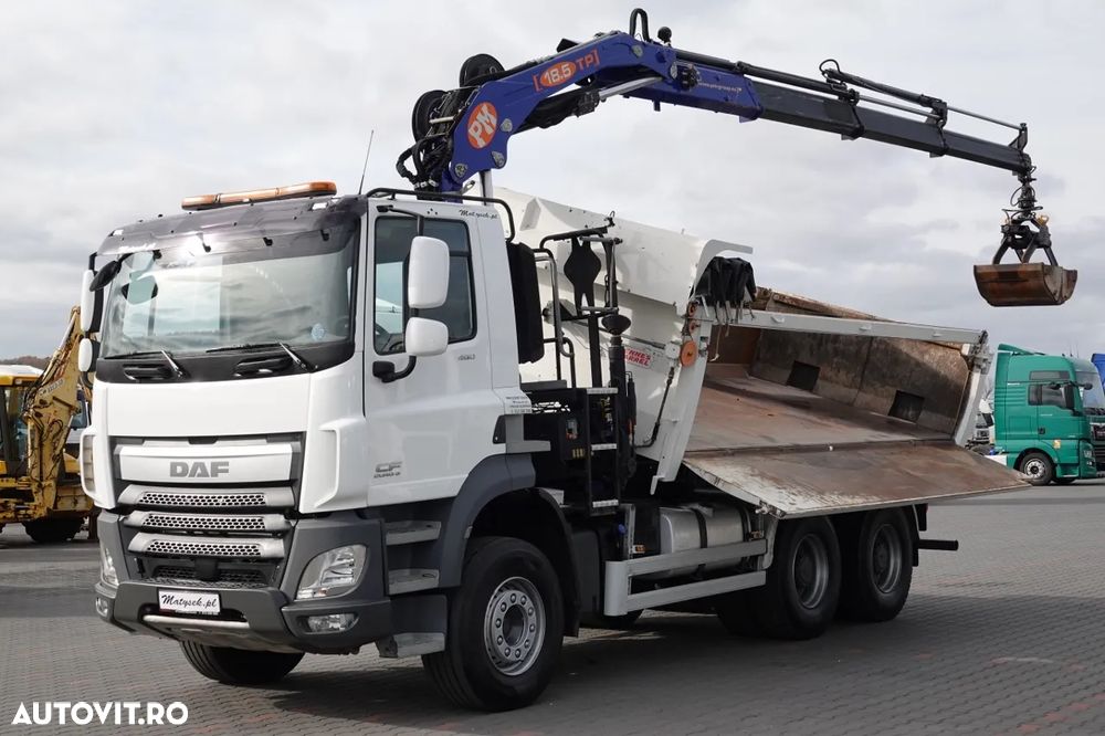 DAF CF 460 / 6x4 / CAMION BASCULANTE / HYDROBOARD / + HDS PM 18.5TP înălțime: 11 M / RADIO CONTROL / ROTATOR / ŁYCHA / EURO 6 / 2018 - 5