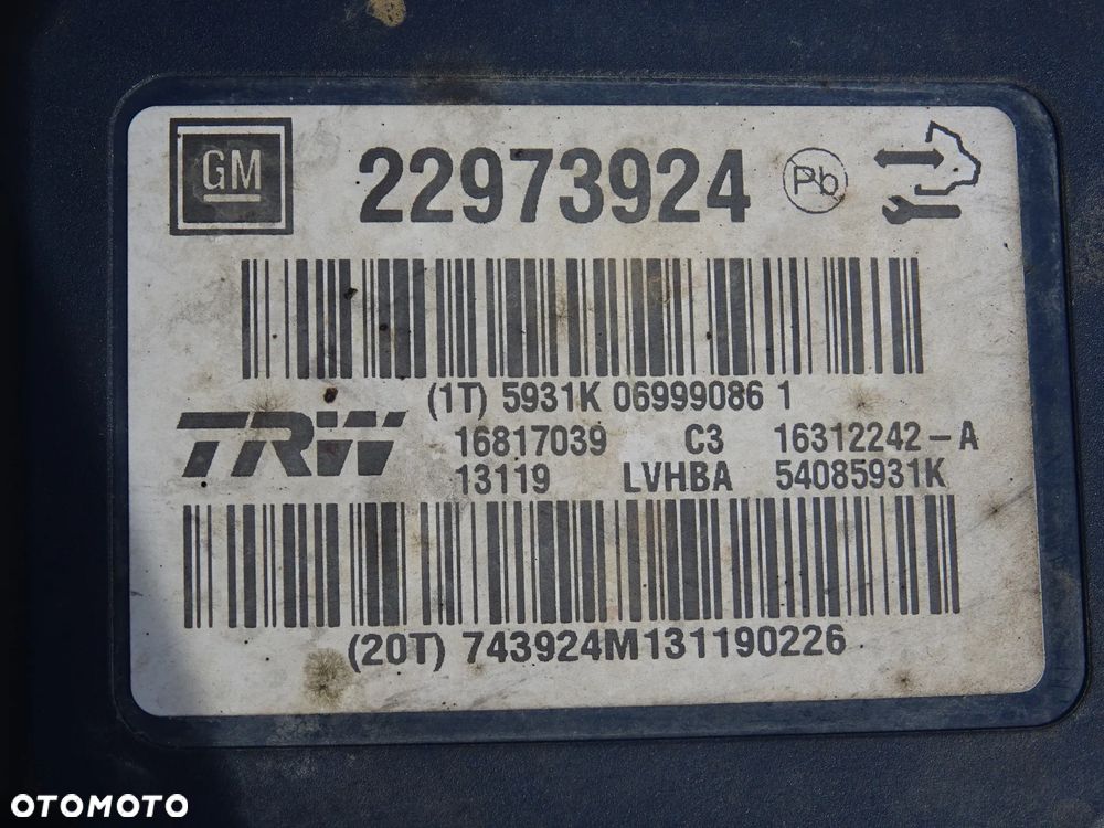 OPEL INSIGNIA A POMPA STEROWNIK ABS ESP TC pin carpass sps programowanie montaż - 24