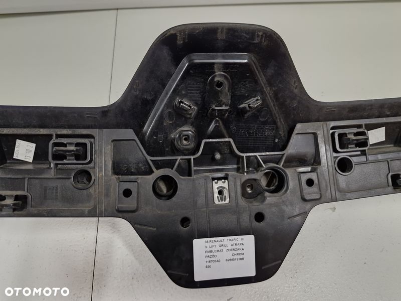 trafic 3 iii lift grill atrapa emblemat zderzaka przód chrom 116705a0 628951918r - 5