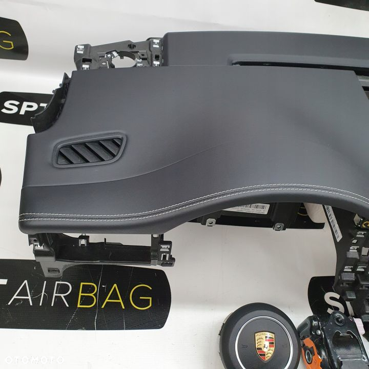 PORSCHE MACAN DESKA ROZDZIELCZA KONSOLA KOKPIT PULPIT PODUSZKI AIRBAG AIR BAG PASY KIT SET - 5
