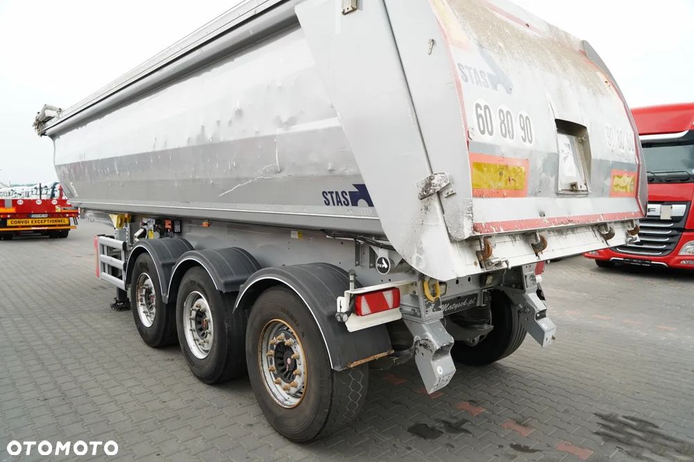 Stas WYWROTKA / 26m3 / ALUMINIOWA / OŚ PONOSZONA / SKRĘTNA  / OSIE SAF - 11