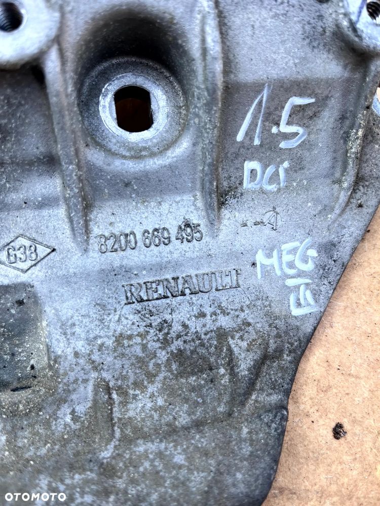 RENAULT MEGANE III FLUENCE 1.5 DCI ŁAPA MOCOWANIE ALTERNATORA KLIMATYZACJI ROLKA 8200669495 - 3