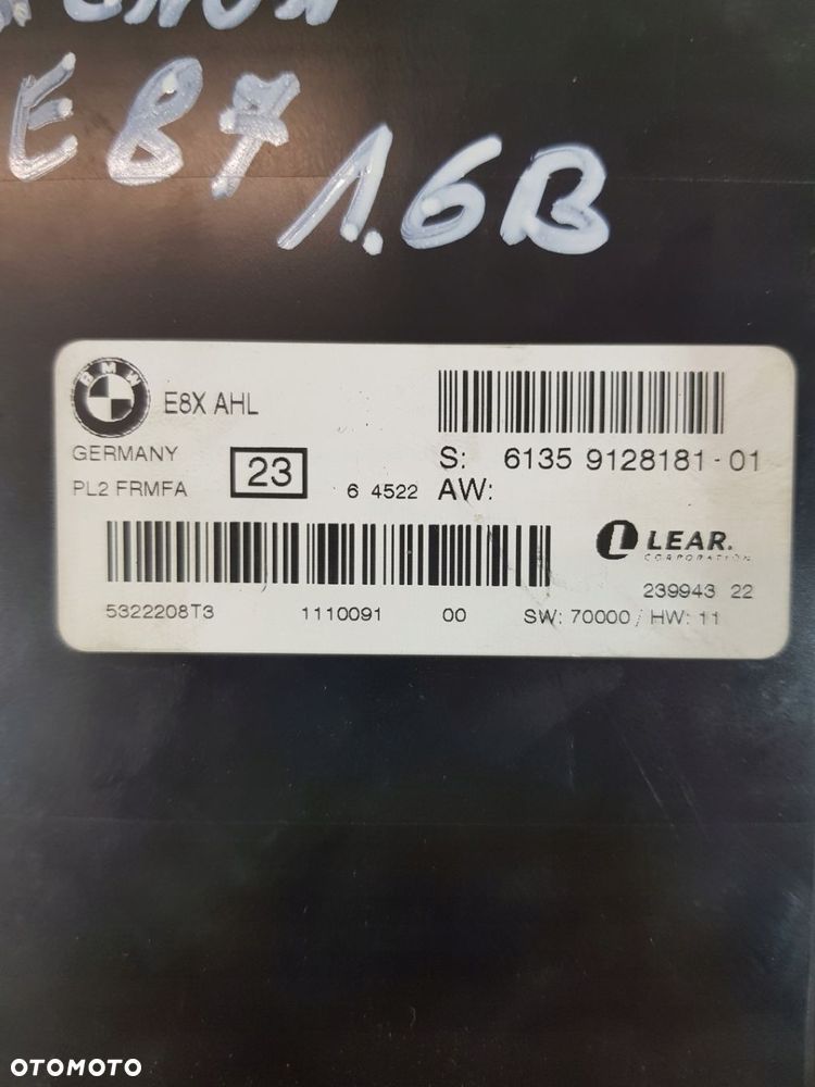 BMW SERIA 1 E87 MODUŁ ŚWIATEŁ XENON 9128181 2006 - 5