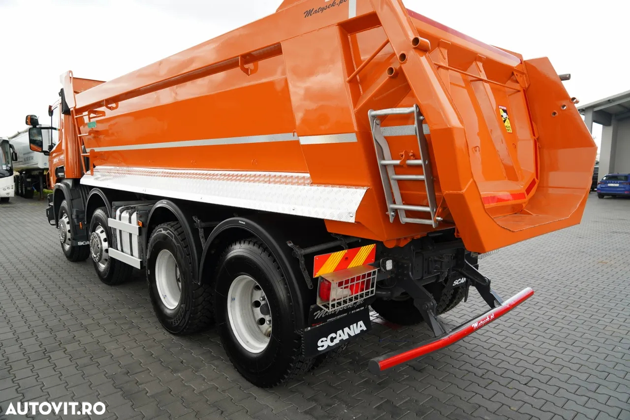 Scania P 410 / 8x4 / BASCULATOR SPATE / SARCINĂ UTILĂ 21 TONE / ANVELOPE 100% - 16