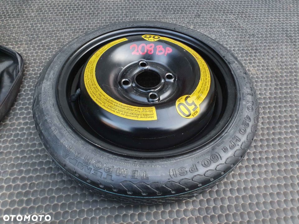 Kolo Dojazdowe Dojazdowka Zapasowe 4x100 VW Seat 3.5J R14 ET42 Pokrowiec - 4