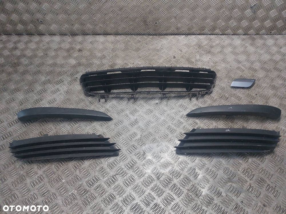 KRATKA ZDERZAKA PRZÓD KOMPLET + ZAŚLEPKA XENONU OPEL ASTRA H Z163 - 1