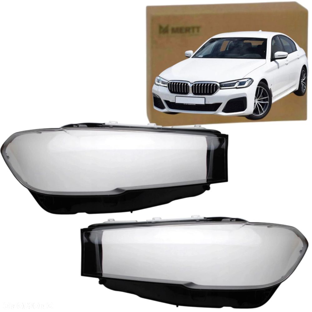 KPL x2 KLOSZ LEWY PRAWY szkło reflektora lampa BMW 5 G30 G31 2020+ LIFT LCI - 1
