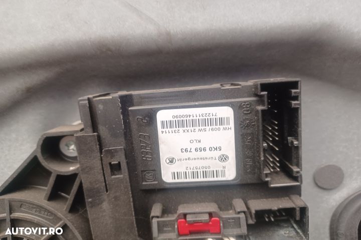 Macara geam fata stanga electrica 1T1837729BC 5K0959793  1T0959701T 1 - 3