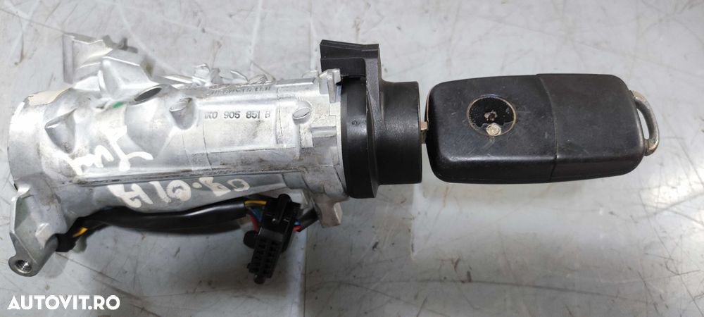Contact + cheie vw touran golf skoda  cod 1K0905851B cu 6 fire - 7