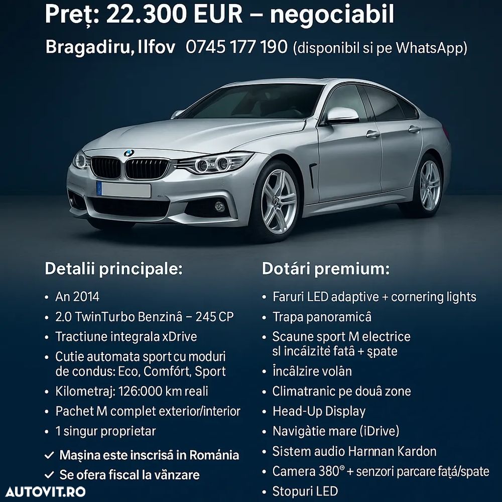 BMW Seria 4 428i Gran Coupe xDrive Sport-Aut. M Sport - 1
