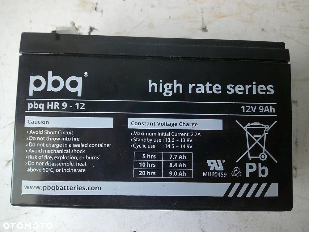 nowy akumulator agm pbq 12v 9ah pbq hr9-12 - 1