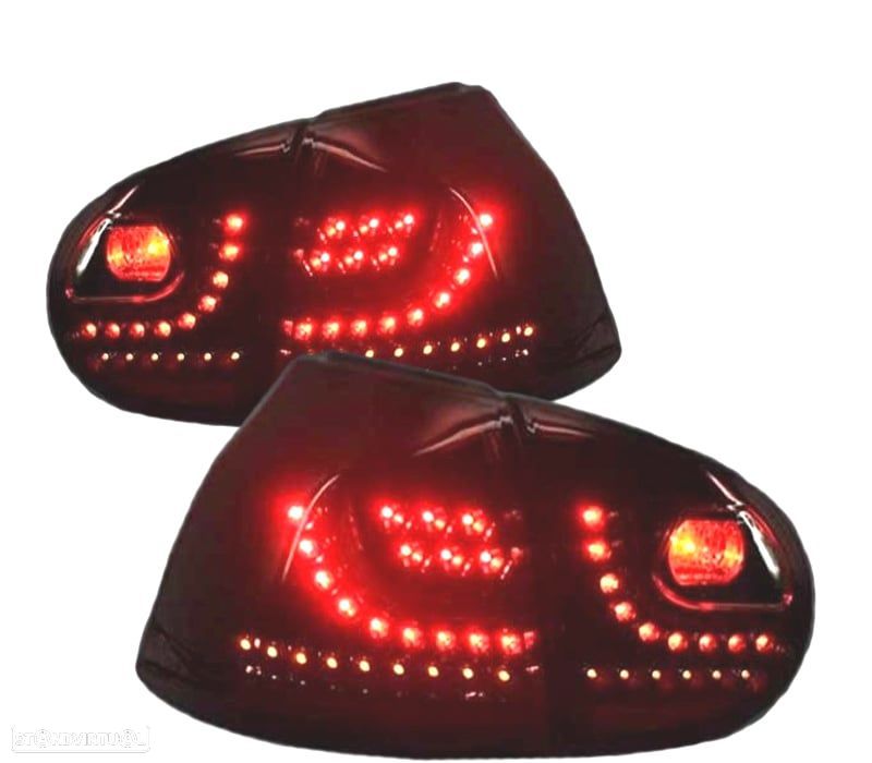 FAROLINS TRASEIROS LED VOLKSWAGEN VW GOLF 5 MK V 03-08 FUMADO ESCURECIDO FULL LED - 2