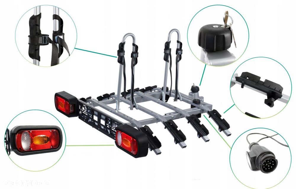 Platforma bagażnik rowerowy uchwyt na hak 4 ROWERY - 2