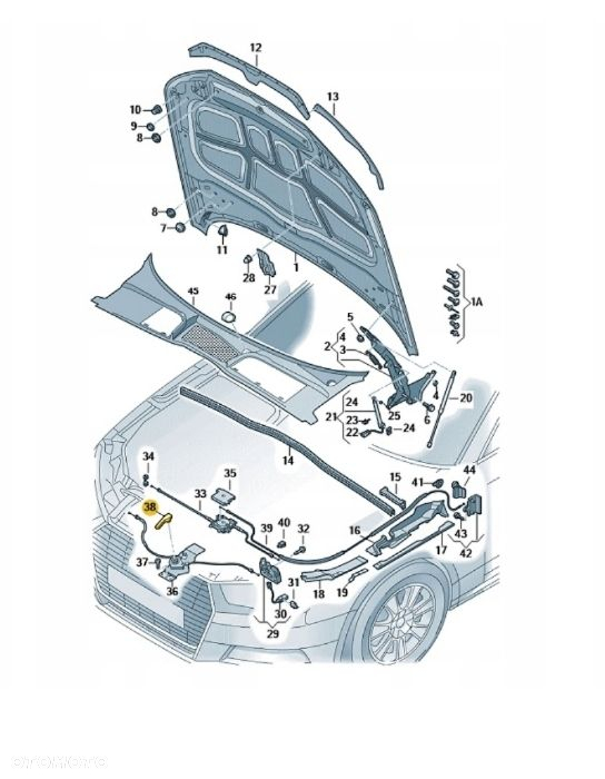 AUDI A4 B9 RS4 S4 DŻWIGNIA ZWALNIAJĄCA 8W0823661D - 5