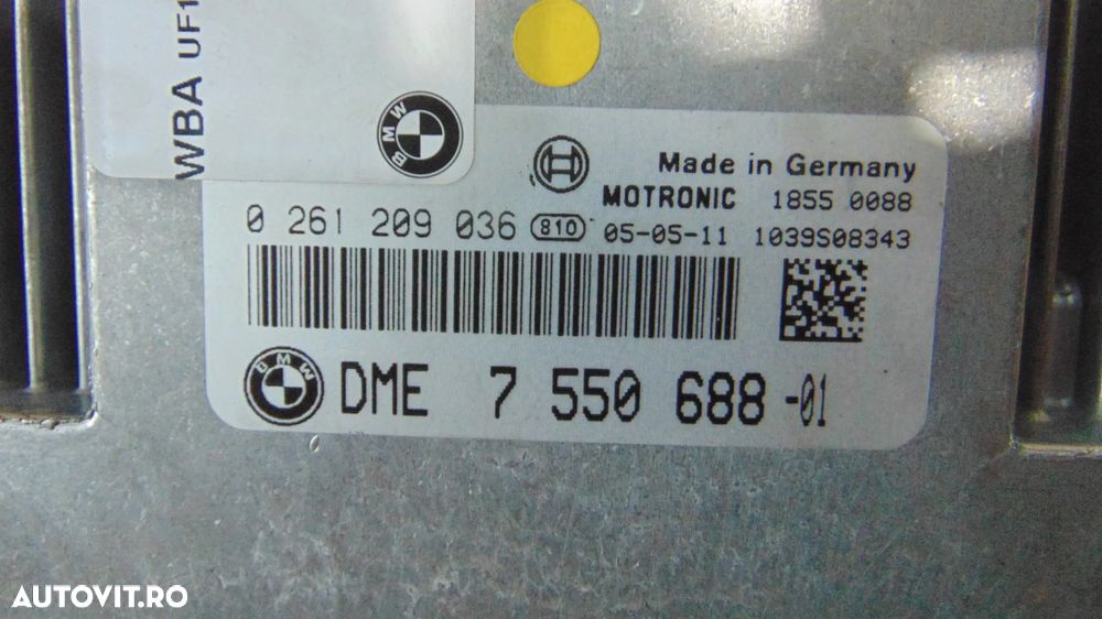 Calculator ECU engine BMW Seria 1 E87,E81 1.6 benzina an 2005 cod DME7550688-01 - 3