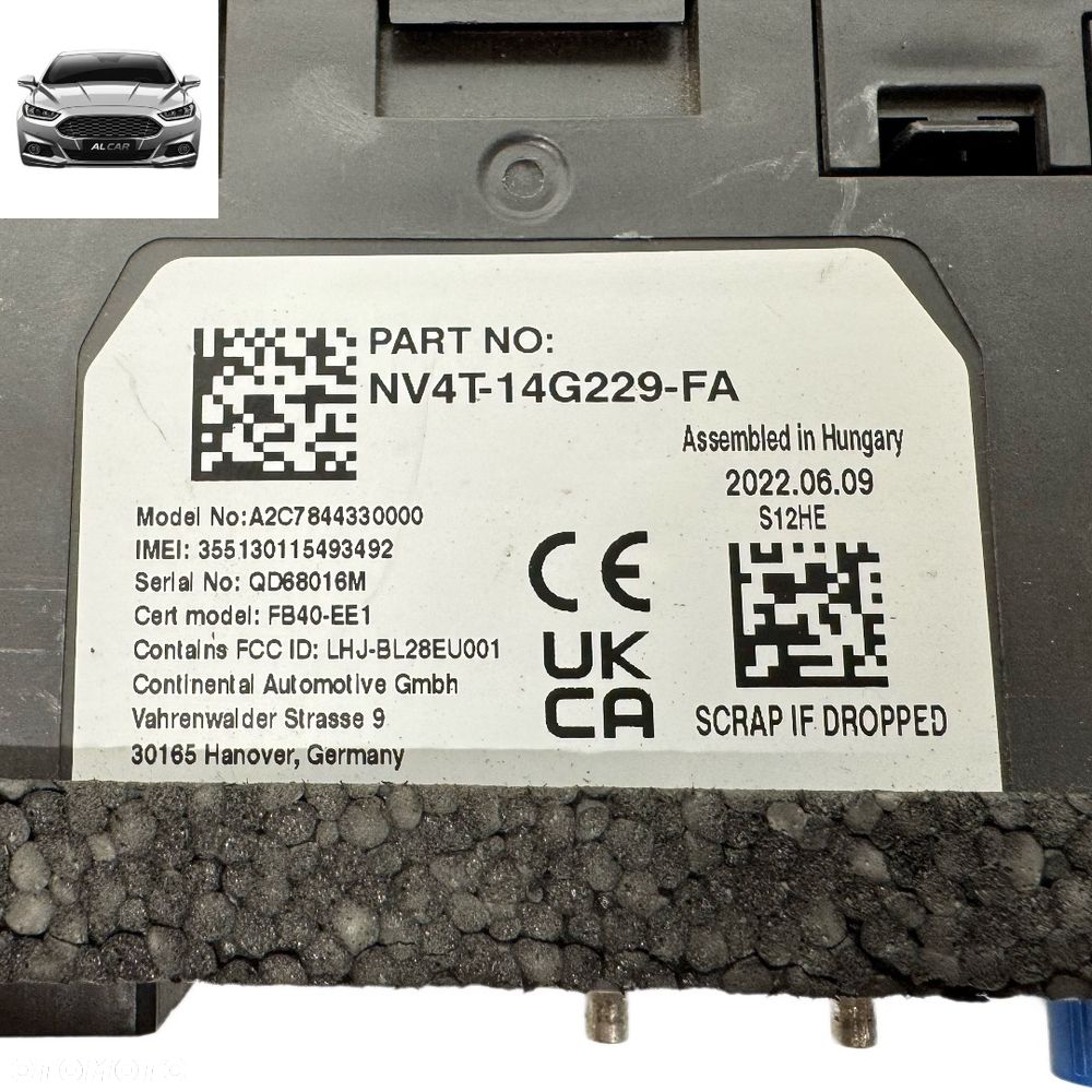 STEROWNIK BLUETOOTH TELEFONU FORD FOCUS MK4 LIFT NV4T-14G229-FA - 4