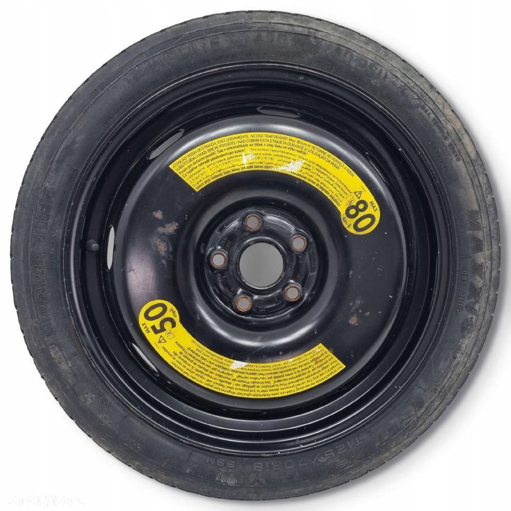 KOŁO DOJAZDOWE ZAPASOWE Audi Seat Vw Golf VII 125/70 R18 5Q0601027BC 5x112 - 1