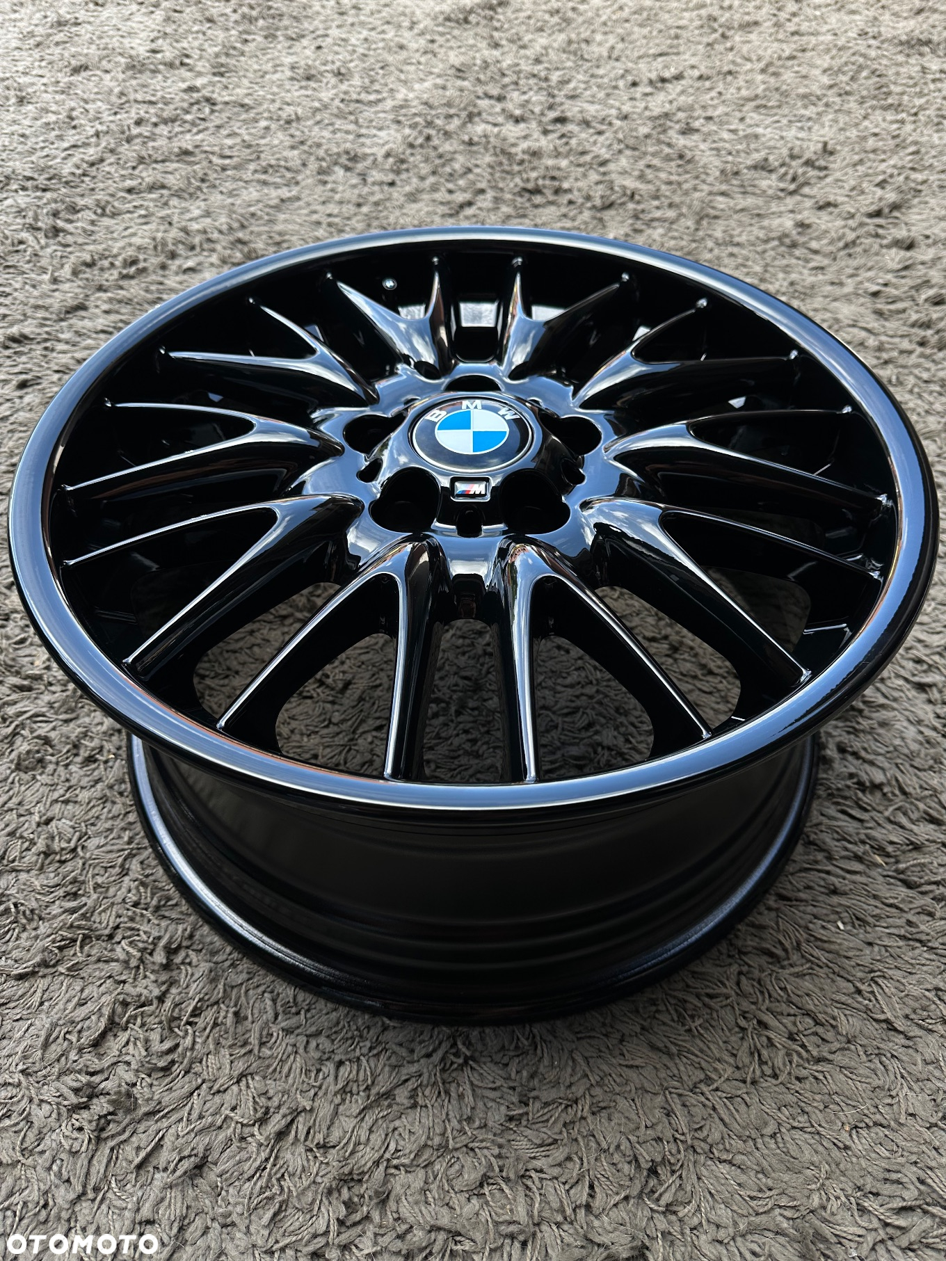 8j 8.5j oryginalne czarne felgi 18 BMW 5x120 M pakiet Styling 72 seria 1 3 E36 E46 E90 Z3 Z4 E81 E87 F20 F30 F32 ET47 ET50 Black piano - 8