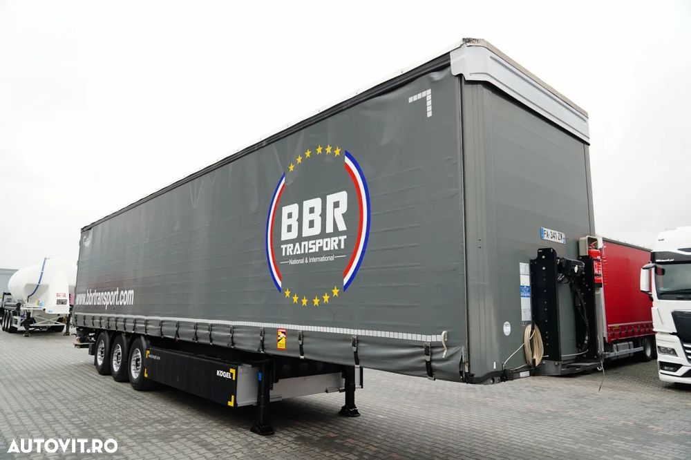 Kögel CORTINĂ / STANDARD / LIFT 2.000 kg / CONTENIER PENTRU PALEȚI / AXĂ RIDICATĂ / SAF - 7