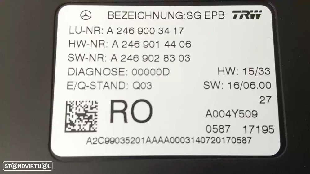 MODULO ELECTRONICO MERCEDES-BENZ CLA COUPÉ 2017 -A2469003417 - 1