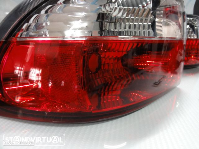 Faróis / farolins Honda Civic 92-95 2 / 4 portas vermelho / cristal. - 8