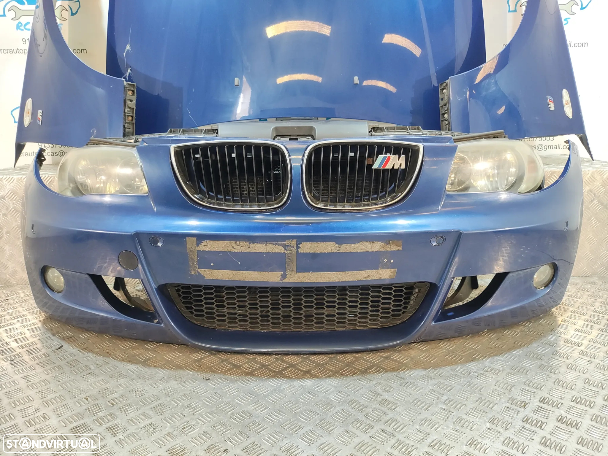 FRENTE COMPLETA BMW SERIE 1 E87 E81 PACK M PARACHOQUES SENSORES GUARDA-LAMAS OTICAS RADIADOR VENTILADOR FRENTE FIBRA REFORÇO - 4