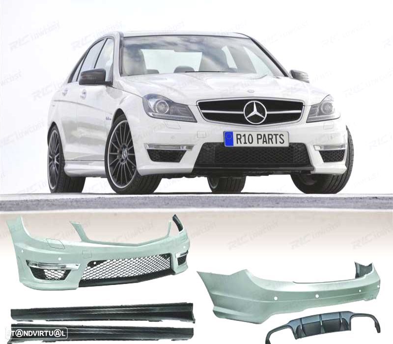KIT DE CARROÇARIA MERCEDES CLASE C W204 11-15 LOOK C63 AMG - 1