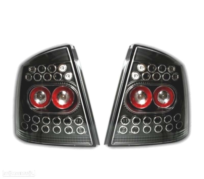 FAROLINS TRASEIROS LED OPEL ASTRA G 3P 5P 97-04 VERMELHO PRETO - 1