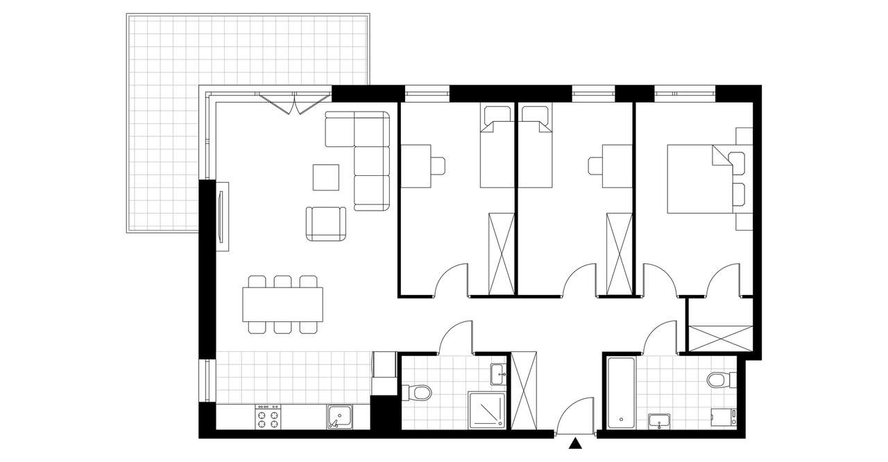 4-pokojowe mieszkanie 90m2 + balkon Bezpośrednio - Pełny obrazek: 3/23