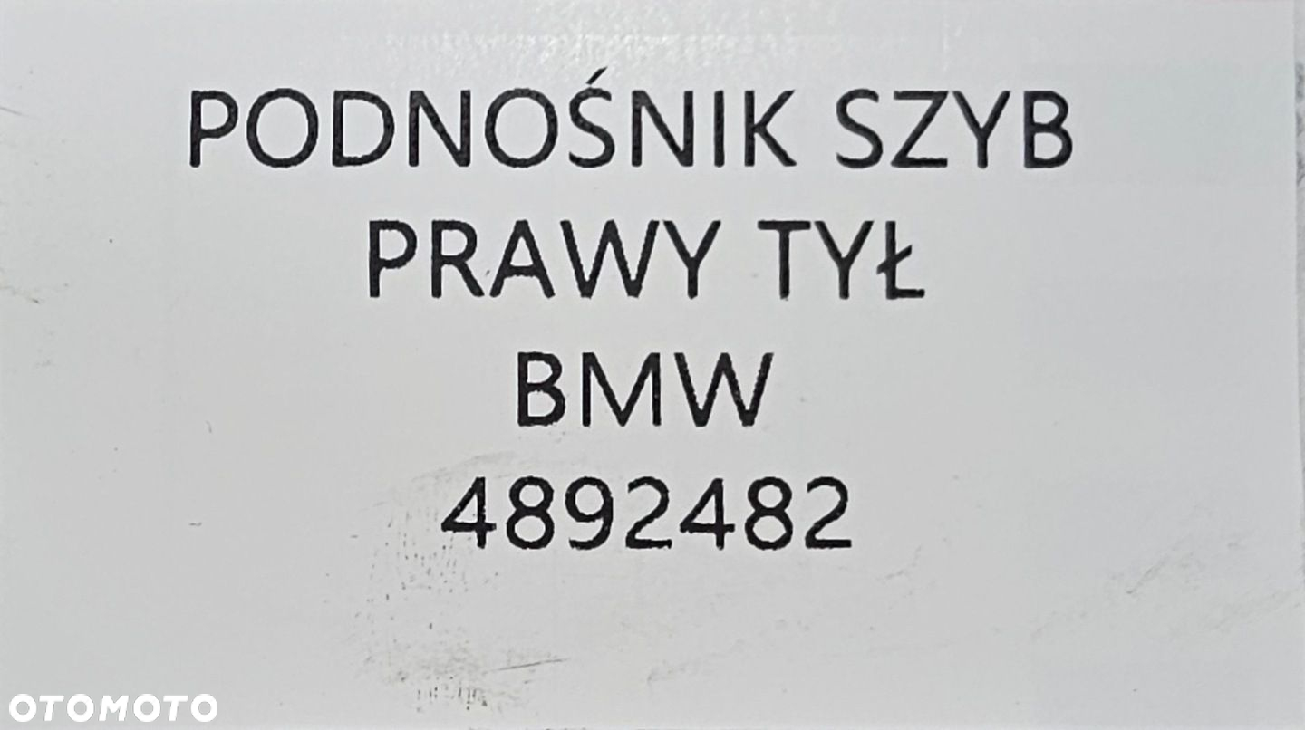 NOWY ORYGINALNY PODNOŚNIK SZYBY PRAWY TYŁ BMW 3 F30 - 4892482 - 5