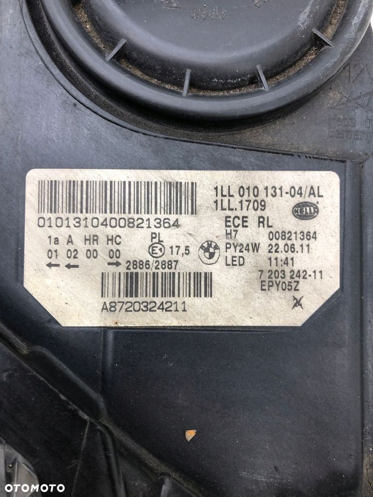 bmw f10 f11 prawa przednia lampa anglik kompletna 7203242 - 6