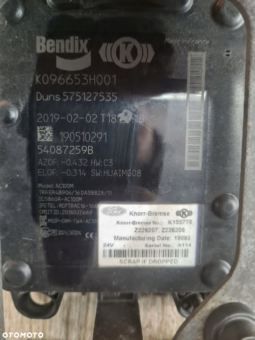 RADAR DISTRONIK CZUJNIK SENSOR MOCOWANIE FORD F-MAX 500 TRUCKS EURO 6 - 5