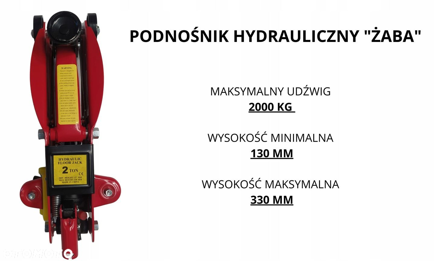 PODNOŚNIK HYDRAULICZNY 2T min.13cm/max33cm - 3