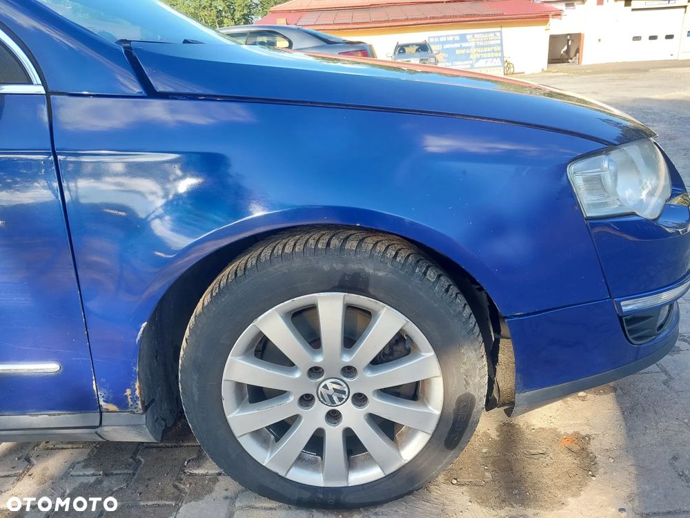 Przód kompletny Volkswagen Passat B6 kolor LC5E zderzak maska lampa lewa prawa reflektor lewy prawy pas przedni grill atrapa chrom halogen chłodnica wzmocnienie czołowe ślizg - 5
