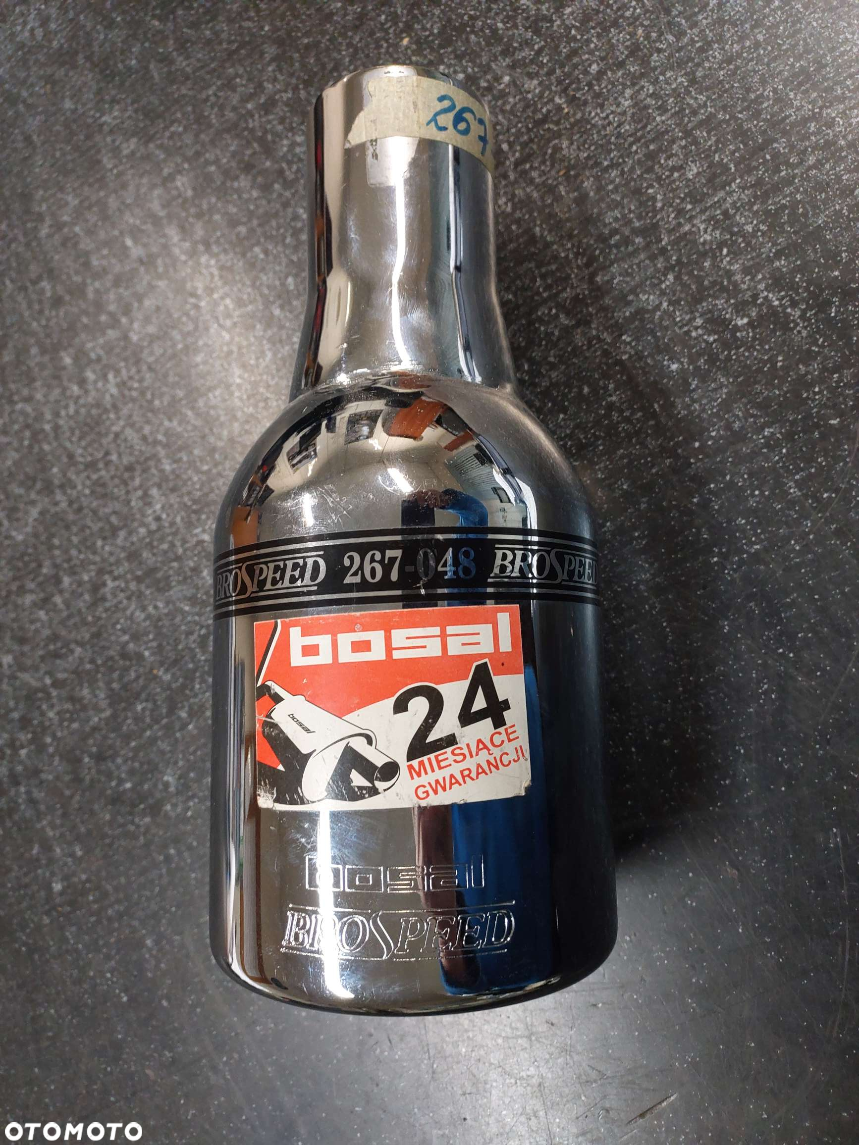 KOŃCÓWKA OZDOBNA CHROMOWANA Brosspeed 113 mm - 2
