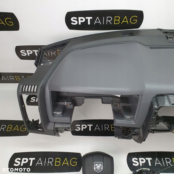 DODGE RAM SZARA DESKA ROZDZIELCZA KONSOLA KOKPIT PULPIT PODUSZKI AIRBAG AIR BAG PASY KIT SET - 2