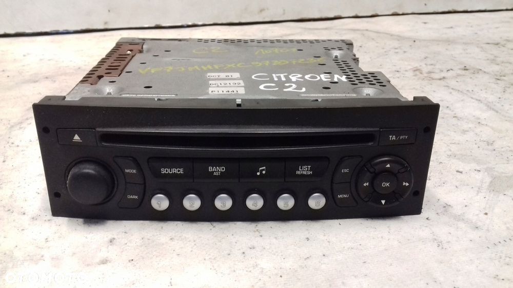 radio radioodtwarzacz cd 96613825xt citroen c2 03-08 - 1