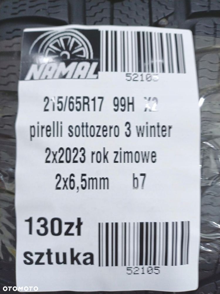 2x 215/65R17 pirelli 2023 opony zimowe 6,5mm 52105 - 9