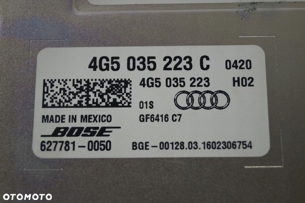 audi a7 c7 a6 c7 wzmacniacz bose audio 4g5035223c - 2