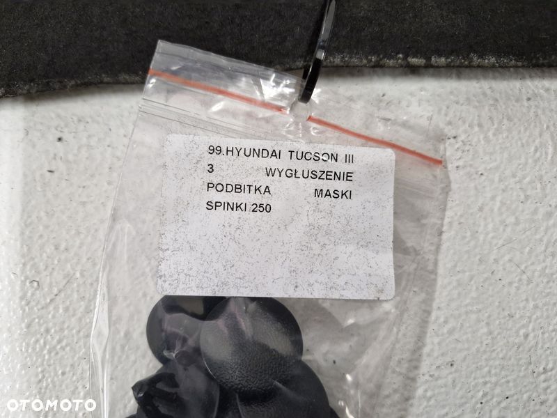 hyundai tucson iii 3 wygłuszenie podbitka maski spinki - 8