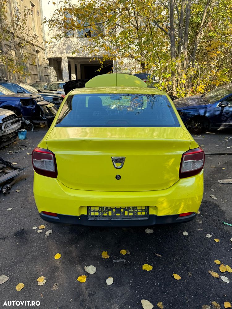 Dezmembrez Dacia Logan 2 2015 1,2 benzina alba galben taxi - 5